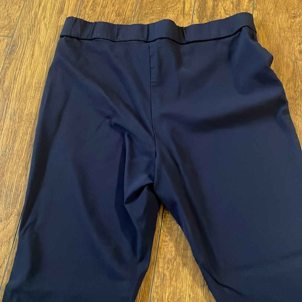 Rafaella Comfort Pull-On Dress Pants Size 14 Navy Stretch Work Viscose Slim - Picture 4 of 12